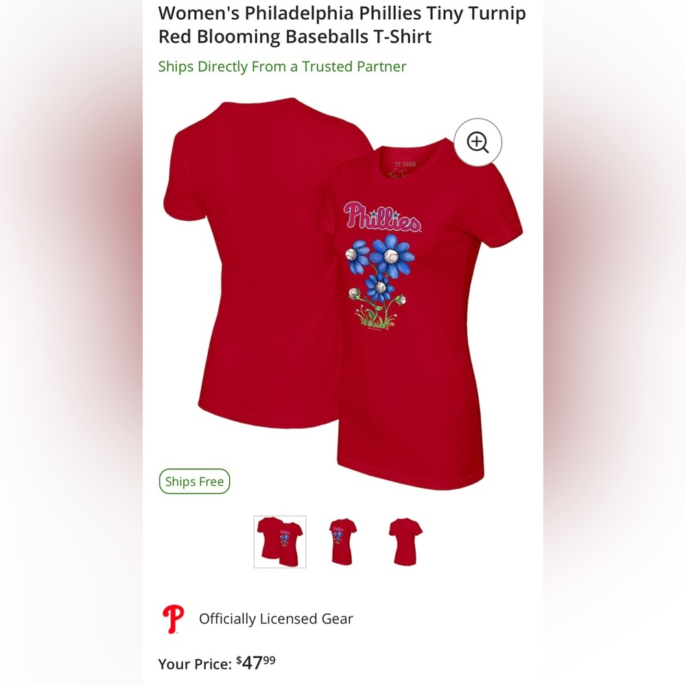 🆕 Philadelphia Phillies Women’s Shirt Flower